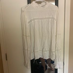 Express Size L Long Sleeve High Neck Blouse